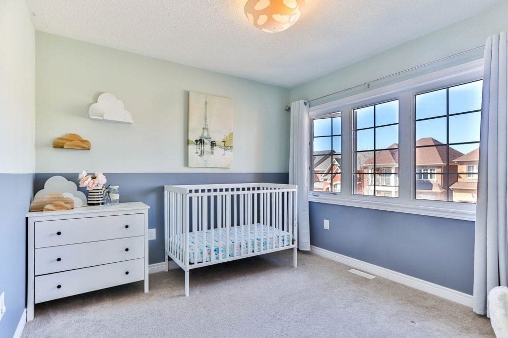 Young family nursery, styled for a open house