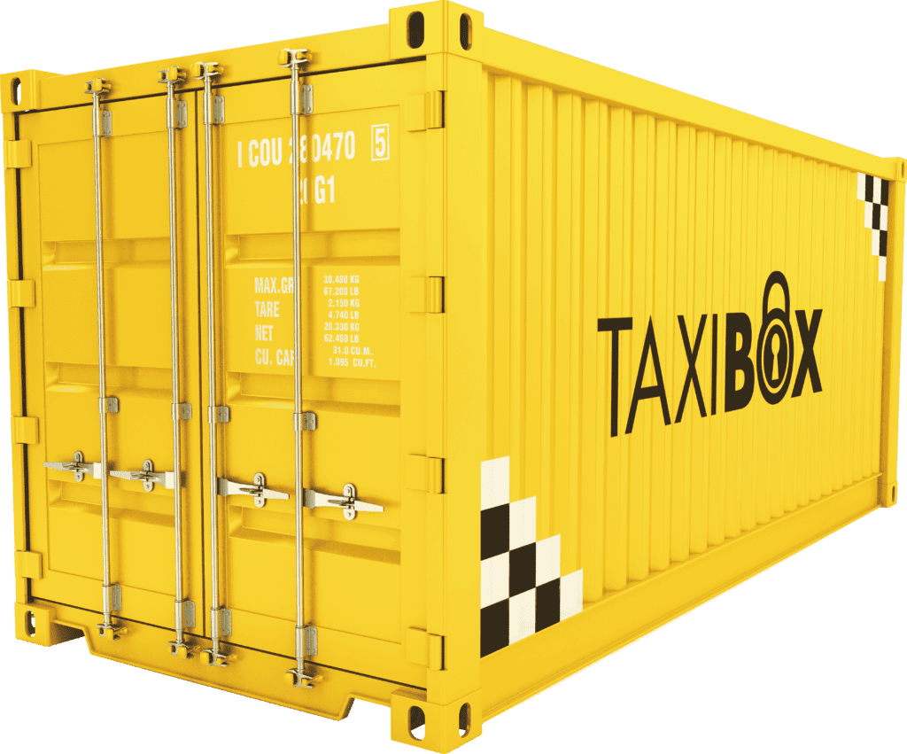 A Yellow TAXIBOX Storage Container