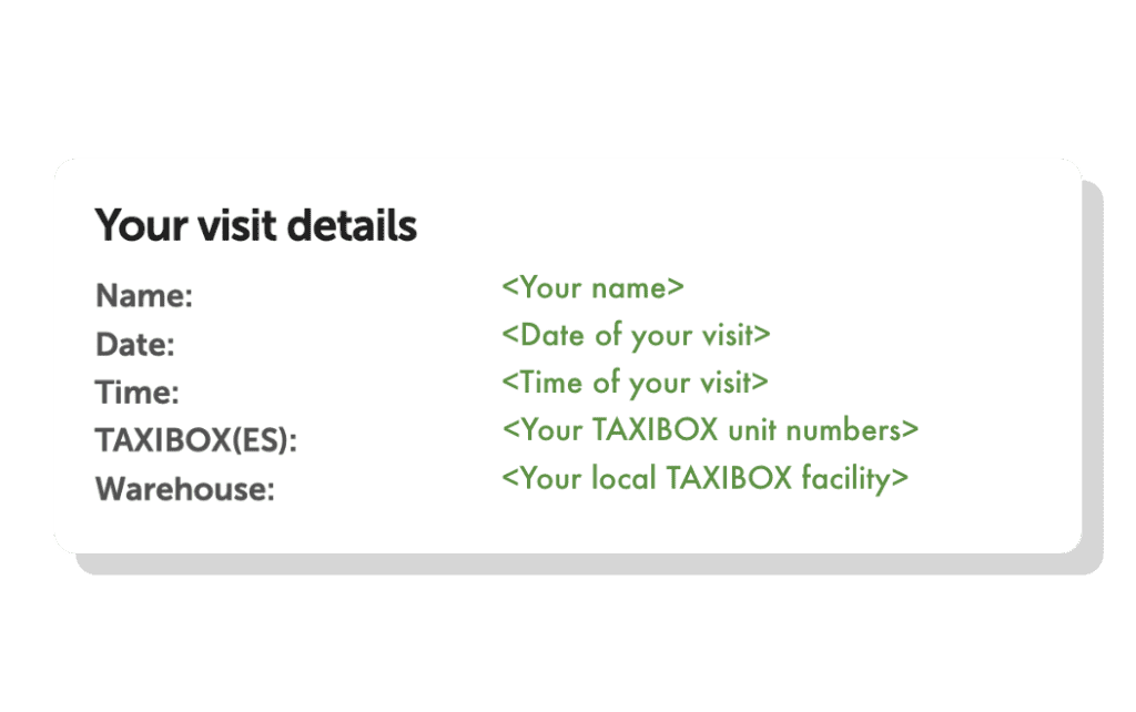 Access your TAXIBOX with automated log-in