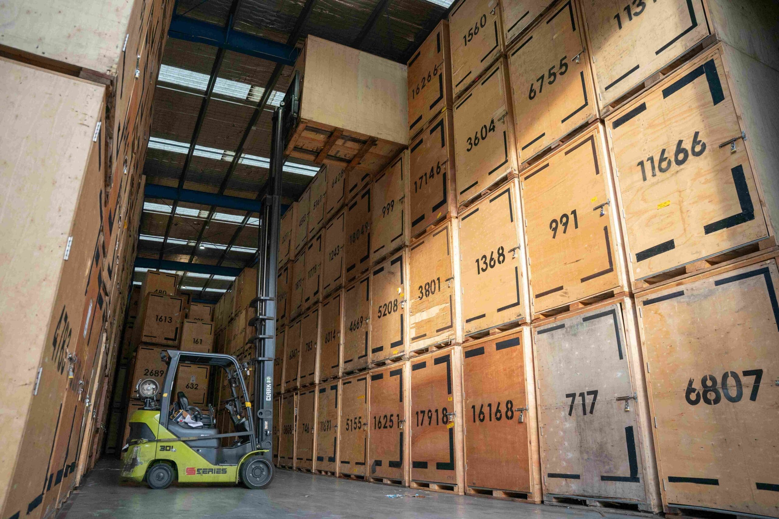 Inside the Banyo storage facility