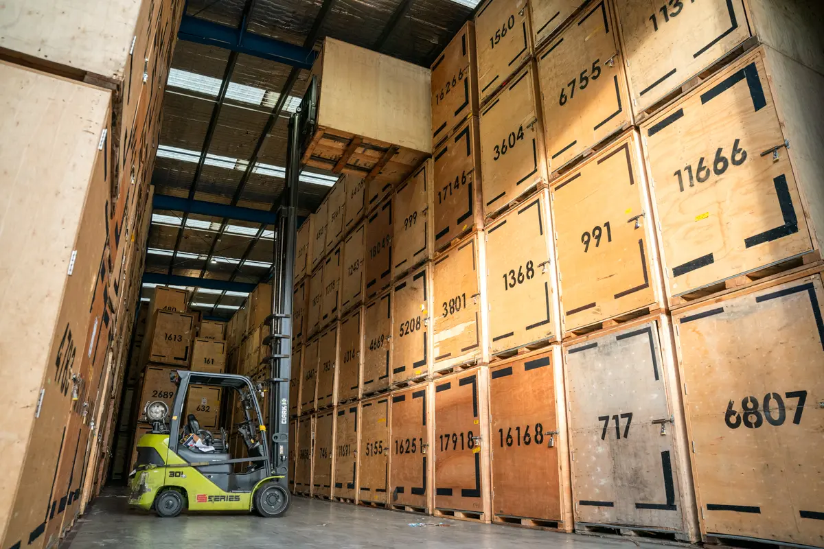 Interior of the TAXIBOX Greenacre storage facility