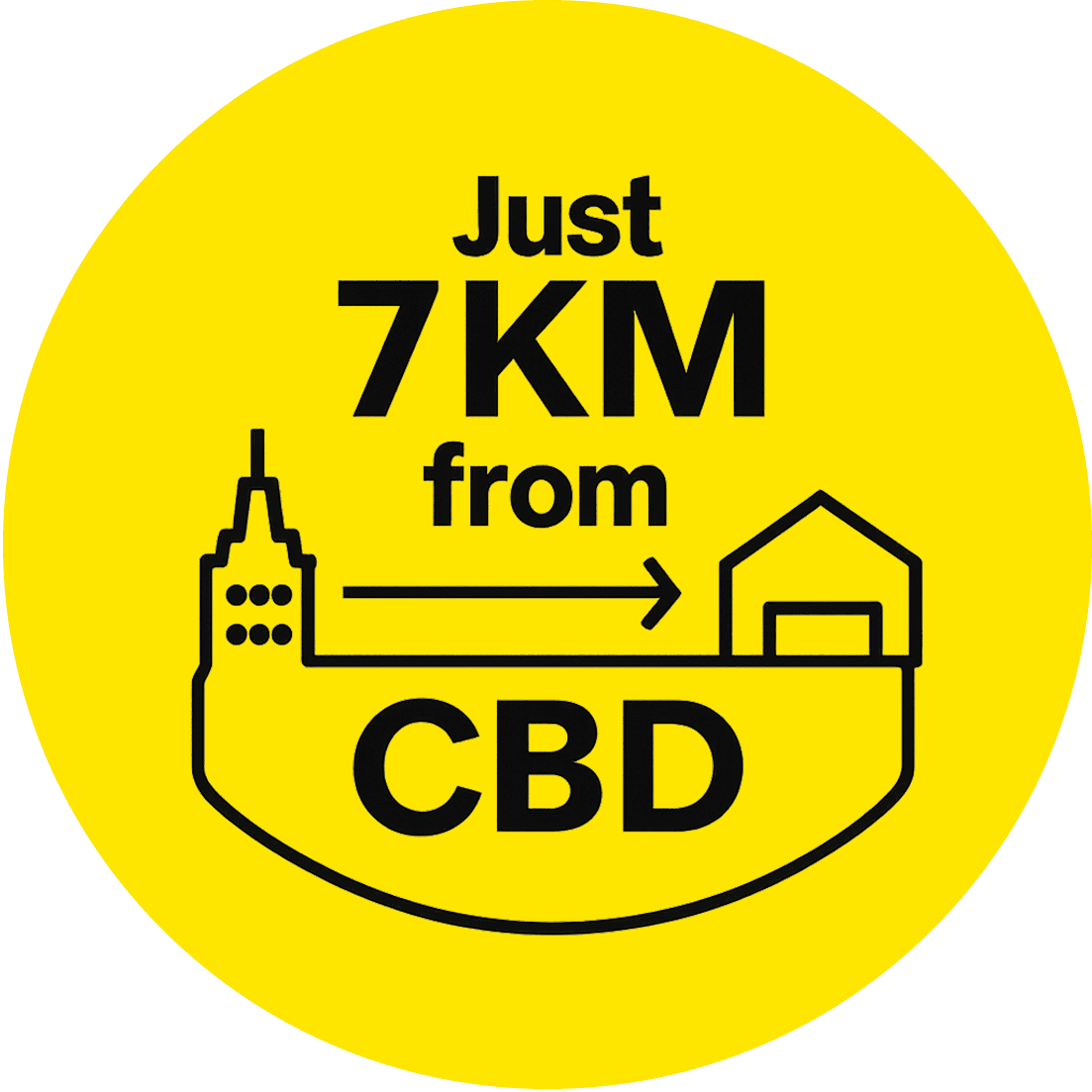 7km from CBD Icon